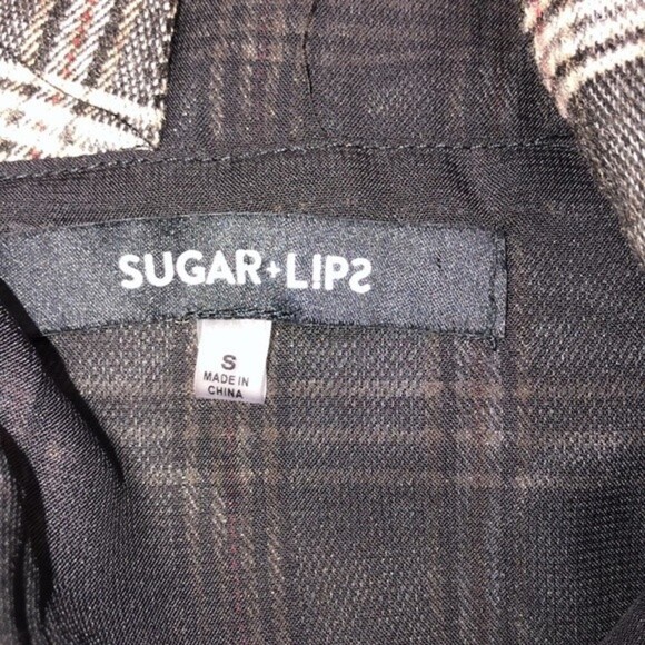 Sugar + Lips size small adorable plaid pants romper - Picture 5 of 8